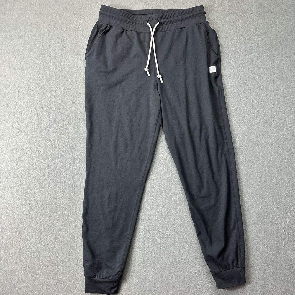 Rhoback Joggers Mens Medium Black Performance Stretch Activewear Pants Sweatpant